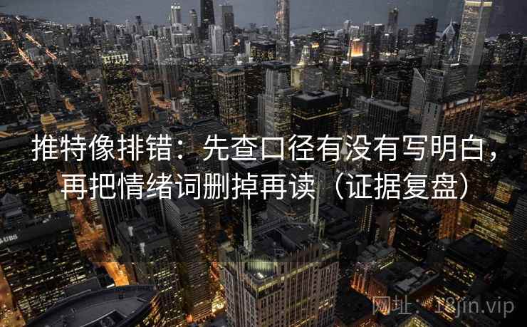 推特像排错:先查口径有没有写明白,再把情绪词删掉再读(证据复盘) 推特像排错:先查口径有没有写明白,再把情绪词删掉再读(证据复盘)