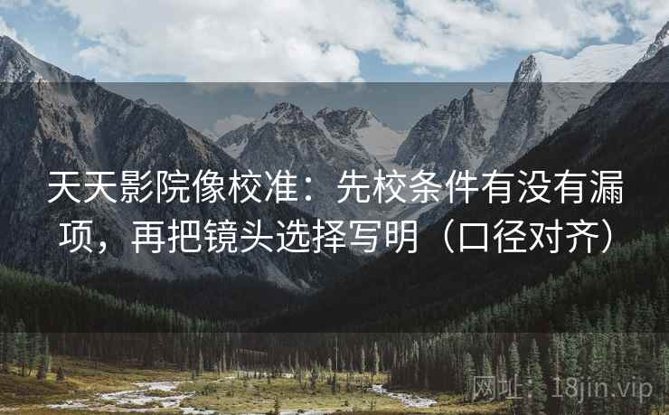 天天影院像校准:先校条件有没有漏项,再把镜头选择写明(口径对齐) 天天影院像校准:先校条件有没有漏项,再把镜头选择写明(口径对齐)